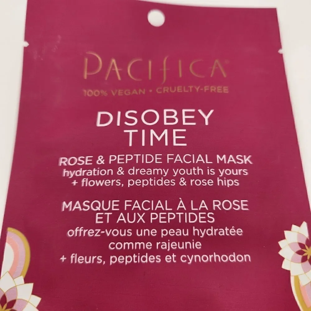 Pacifica Sheet Face Mask Vegan Collagen Spot Masks & Disobey Time Full Face Mask